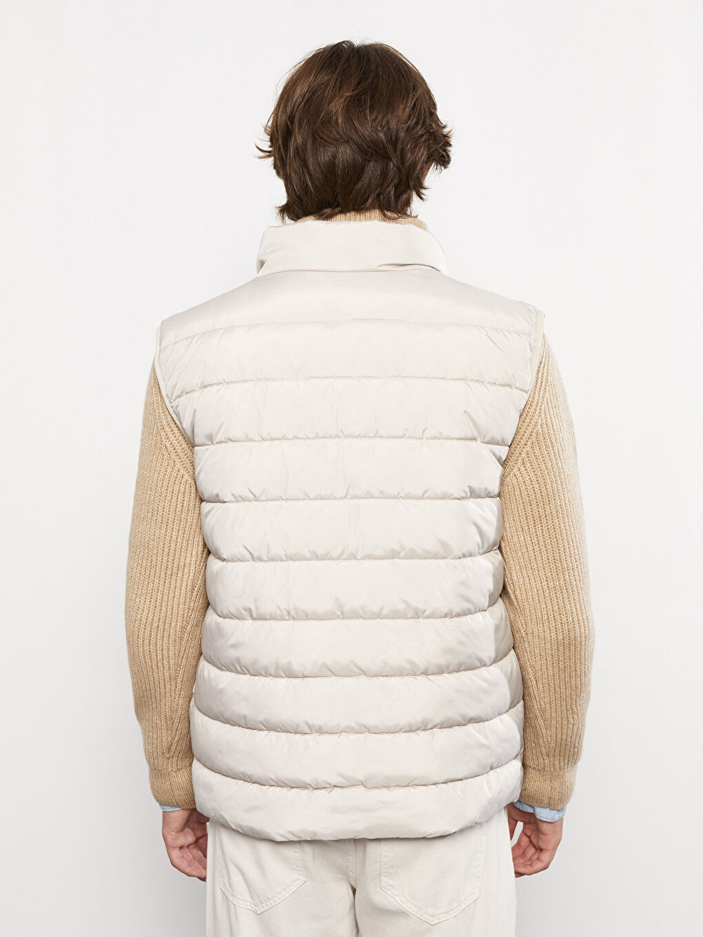 Standard Fit Funnel Neck Men's Waistcoat-5