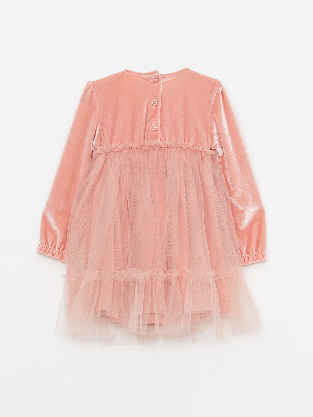 Crew Neck Long Sleeve Printed Baby Girl Dress and Headband 2-Pack Set-1