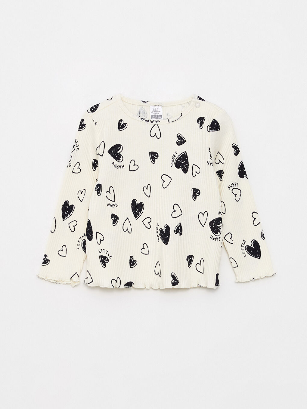 Crew Neck Long Sleeve Printed Cotton Baby Girl Sweatshirt 2-Pack-2