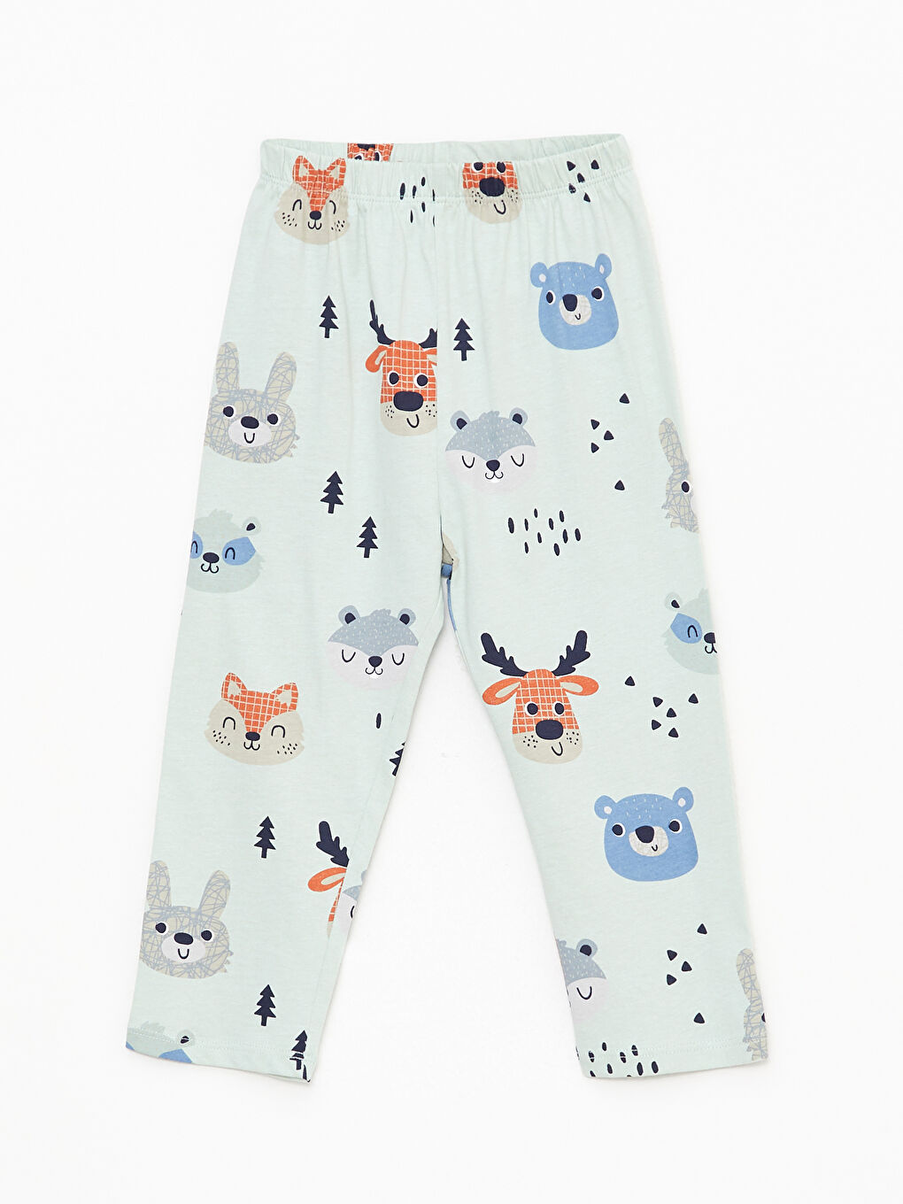 طقم بيجامة أولاد رضع ياقة بولو كم طويل مطبوع قطن-2