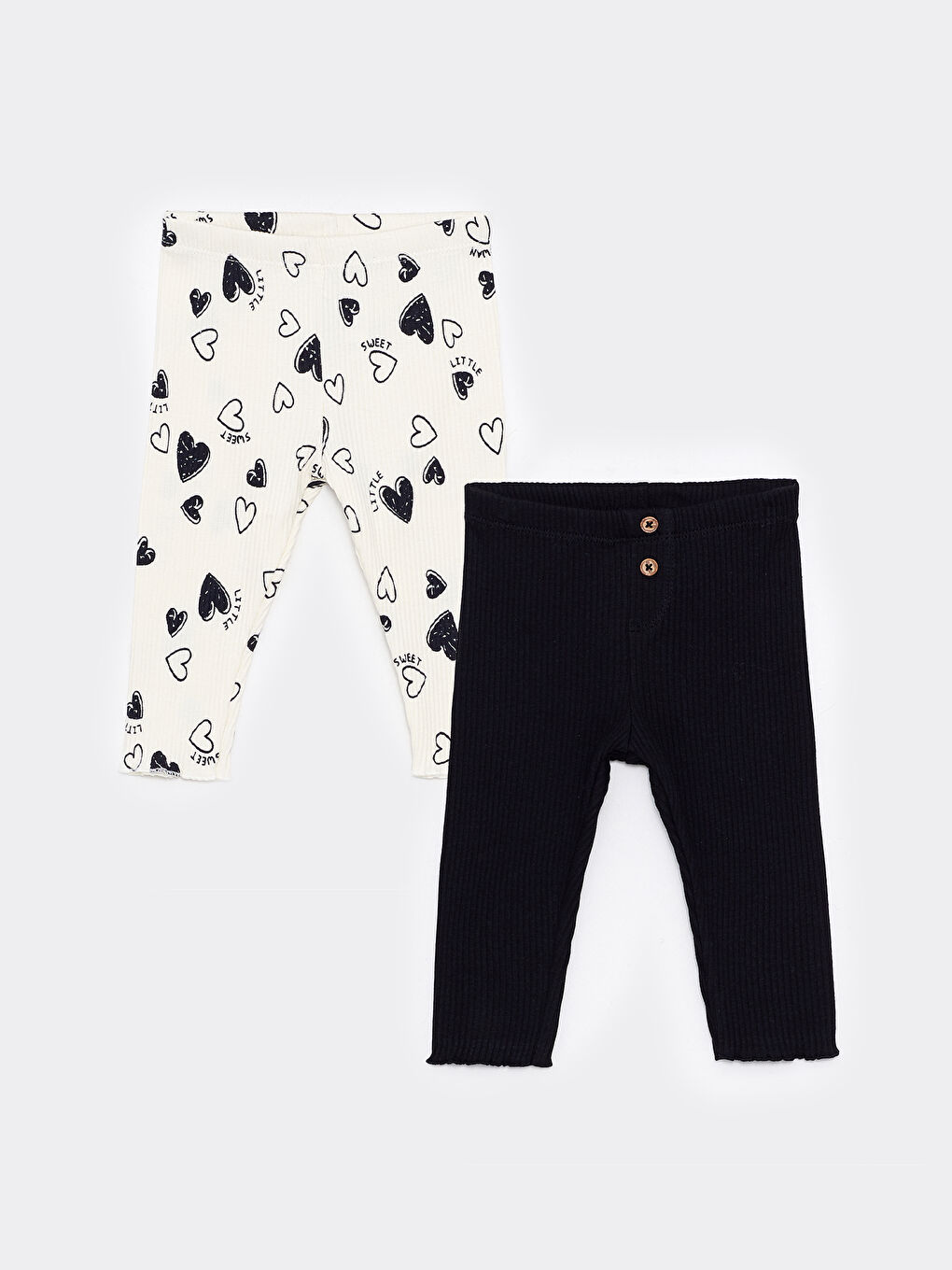 Pantalon Bébé Fille à Taille Élastique Lot de 2