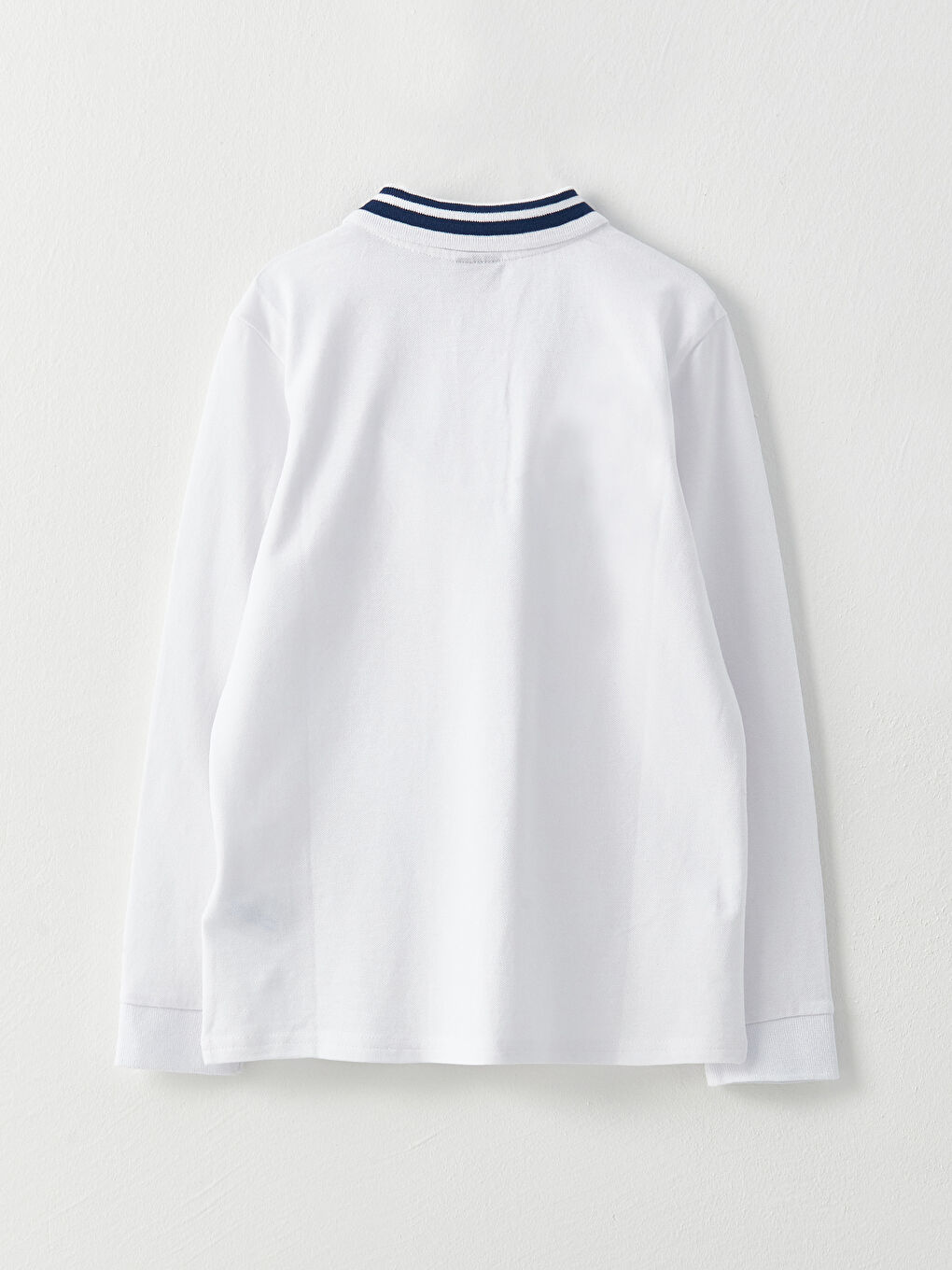 Polo Neck Basic Long Sleeve Boys' T-Shirt-1