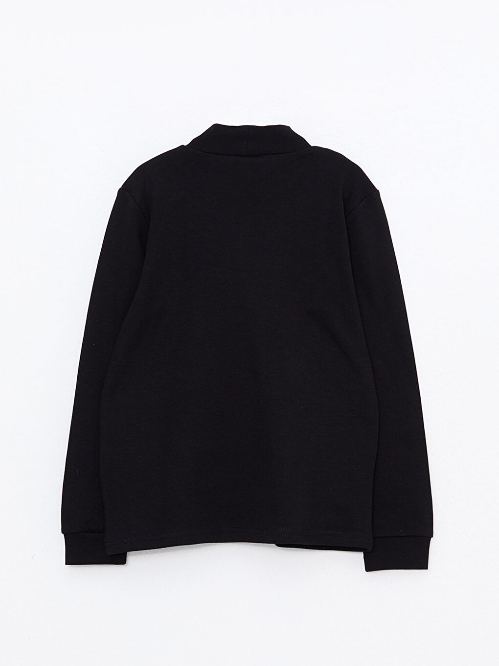 Half Turtleneck Basic Long Sleeve Cotton Boy T-shirt-1
