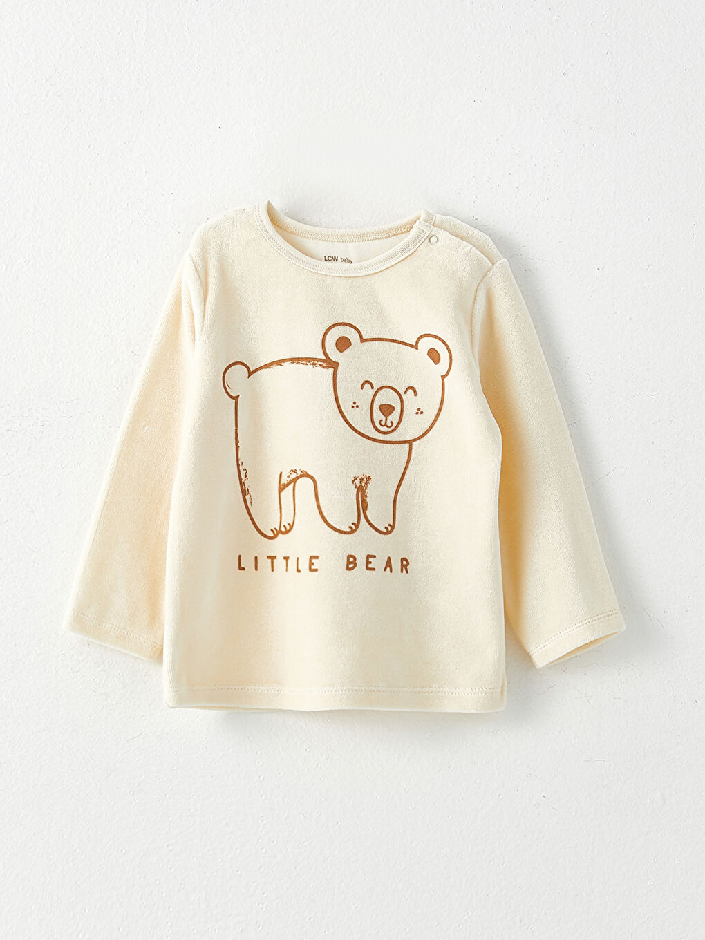 LCW baby Crew Neck Long Sleeve Printed Baby Boy Pajama Set -W24118Z1-KXP