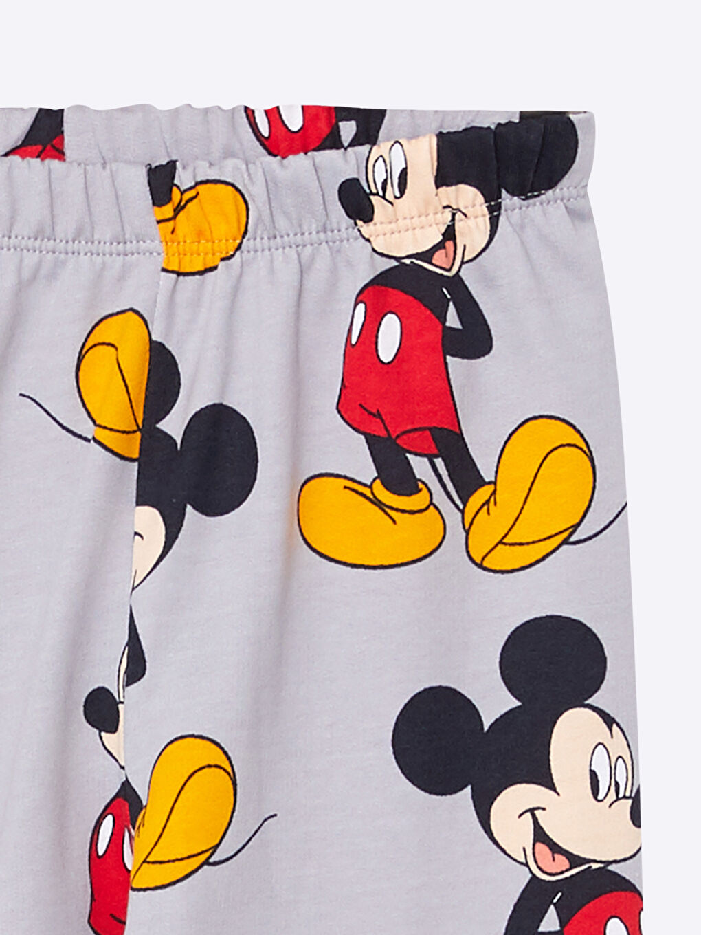 Crew Neck Long Sleeve Mickey Mouse Printed Baby Boys' Pyjama Set-4