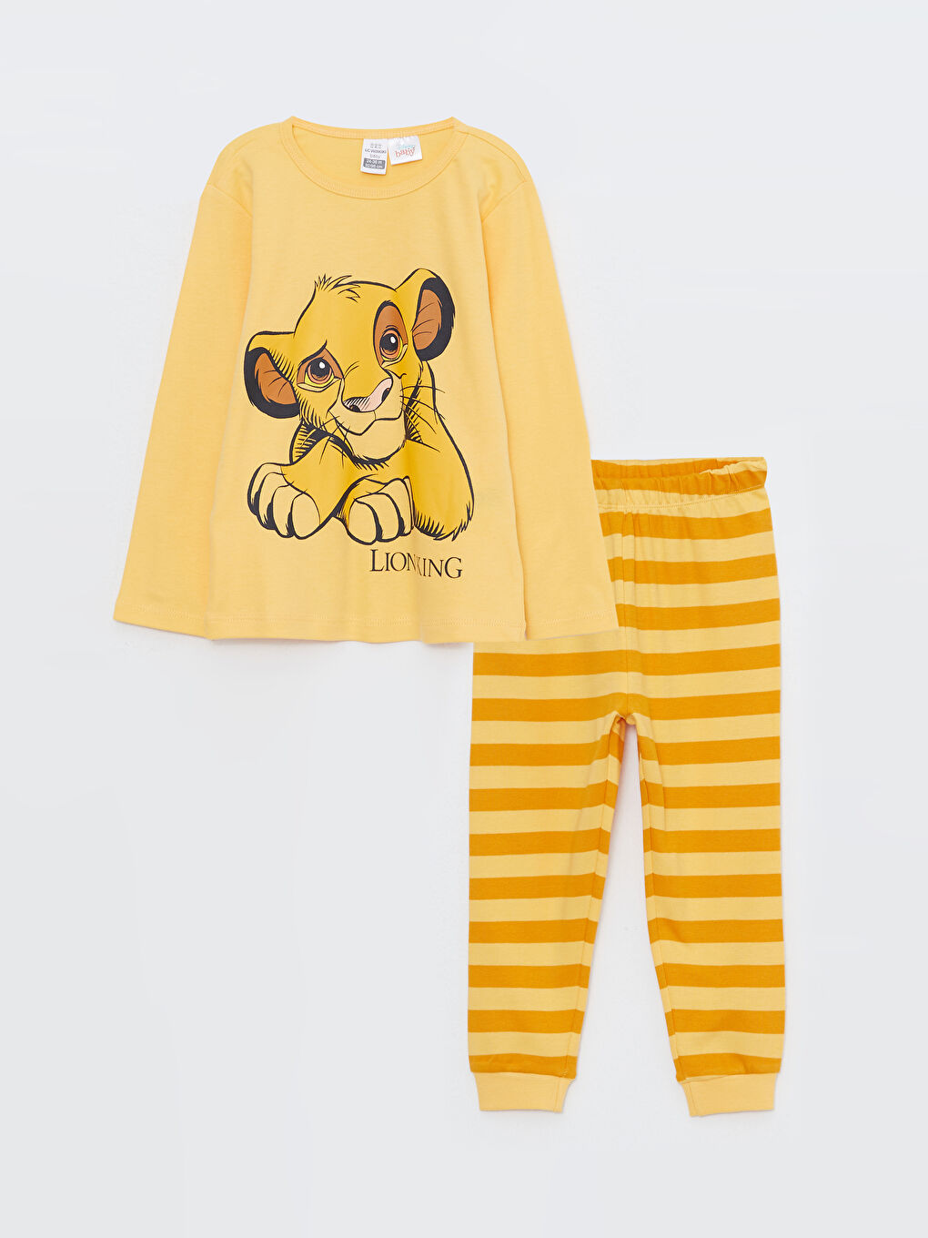 Ensemble de Pyjama pour Bébé Garçons à Manches Longues Col Rond Imprimé Roi Lion