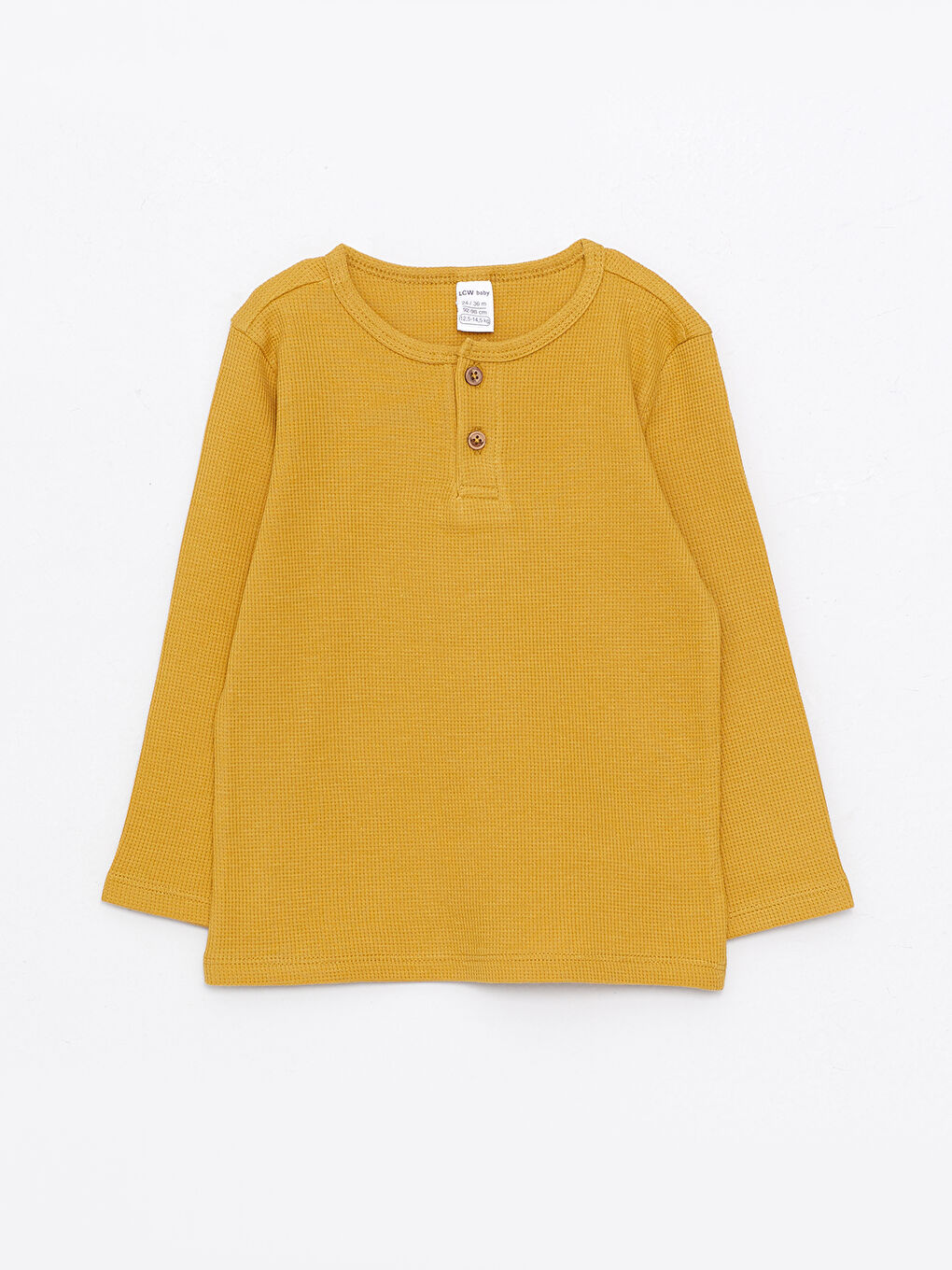 Sarı Bisiklet Yaka Uzun Kol Basic Erkek Bebek Pijama Takımı-1