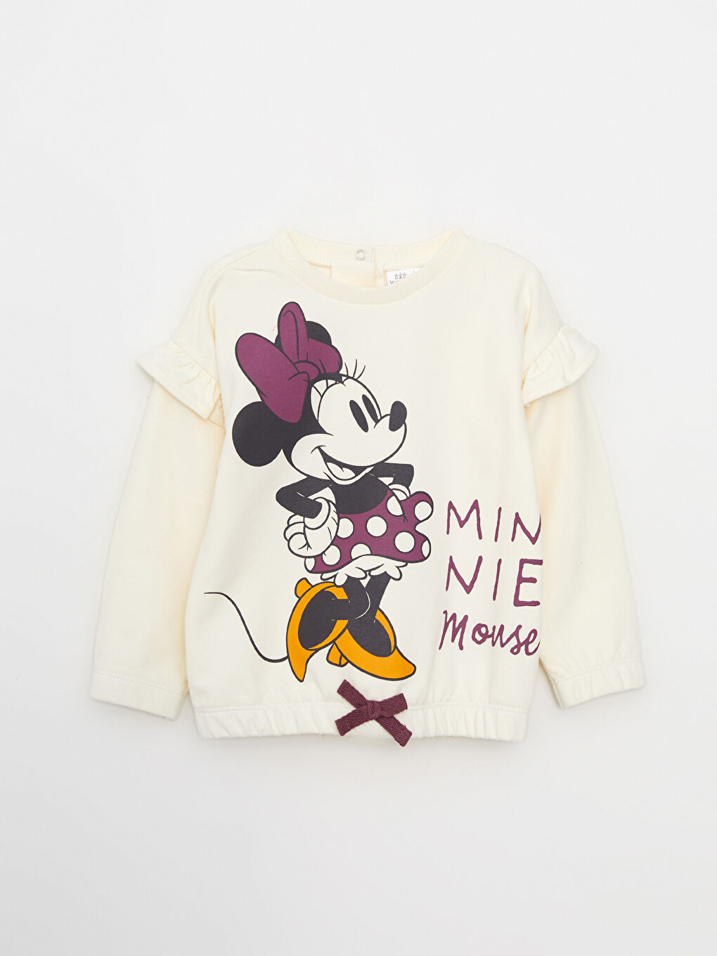Crew Neck Long Sleeved Minnie Mouse Printed Baby Girl Sweatshirt and Pants 2-Pack-1