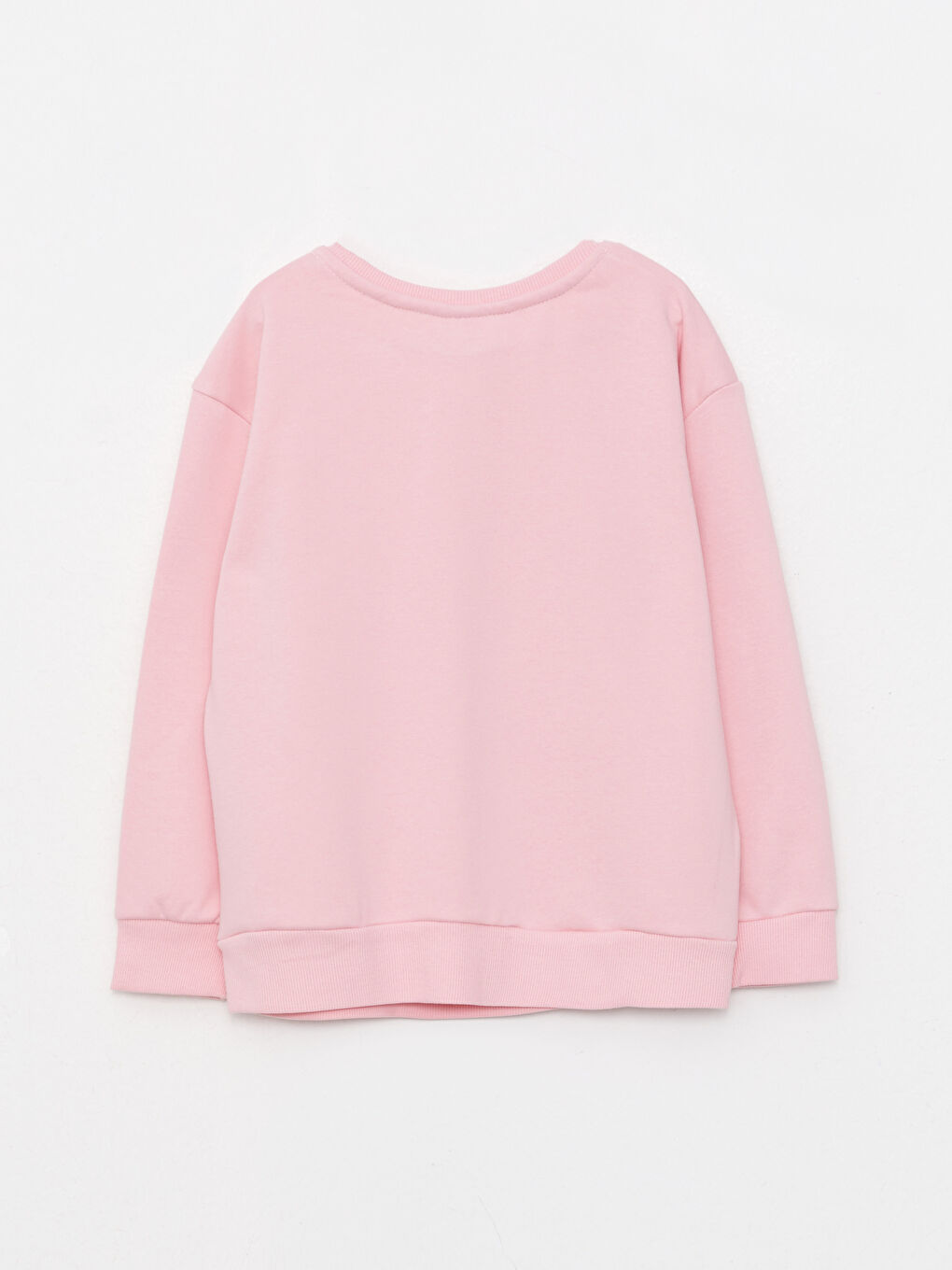 Свитшот с круглым вырезом, вышивкой и длинным рукавом для девочек-1