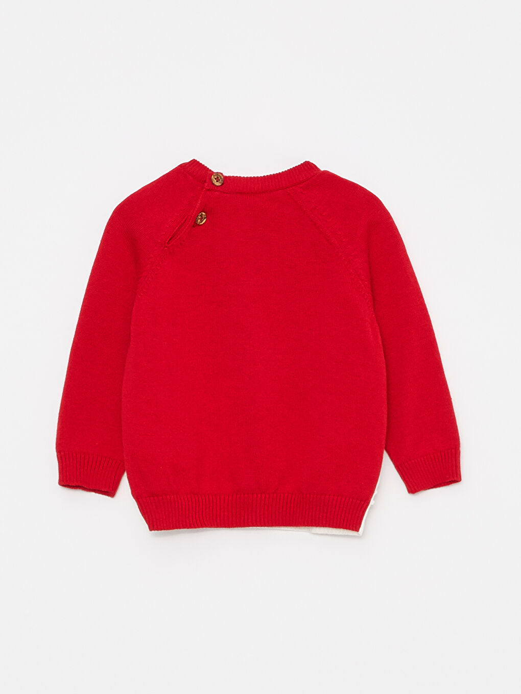 LCW baby Crew Neck Long Sleeve Embroidery Detailed Baby Boy Knitwear Sweater -W24164Z1-HC3