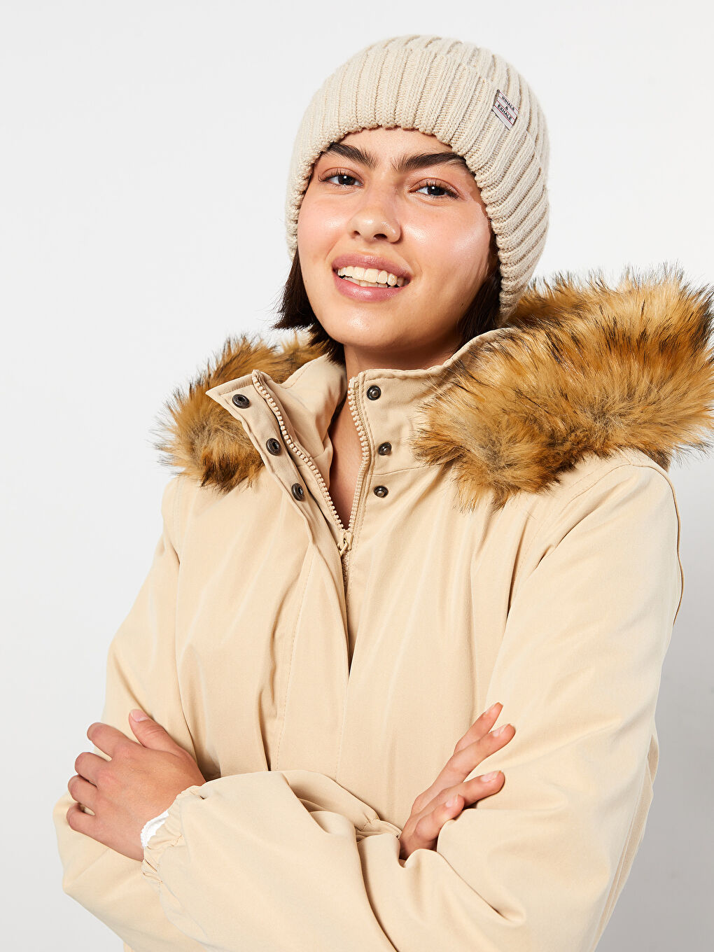 Label Printed Women's Tricot Beret-2