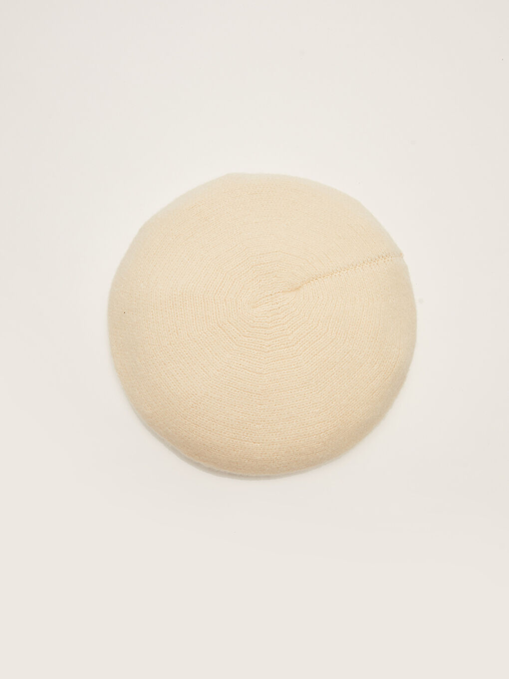 Ekru Kadın Düz Triko Ressam Bere-3