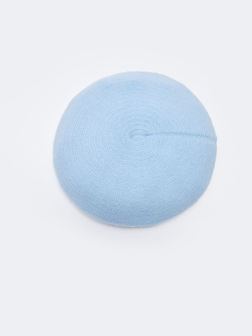 Mavi Kadın Düz Triko Ressam Bere-4