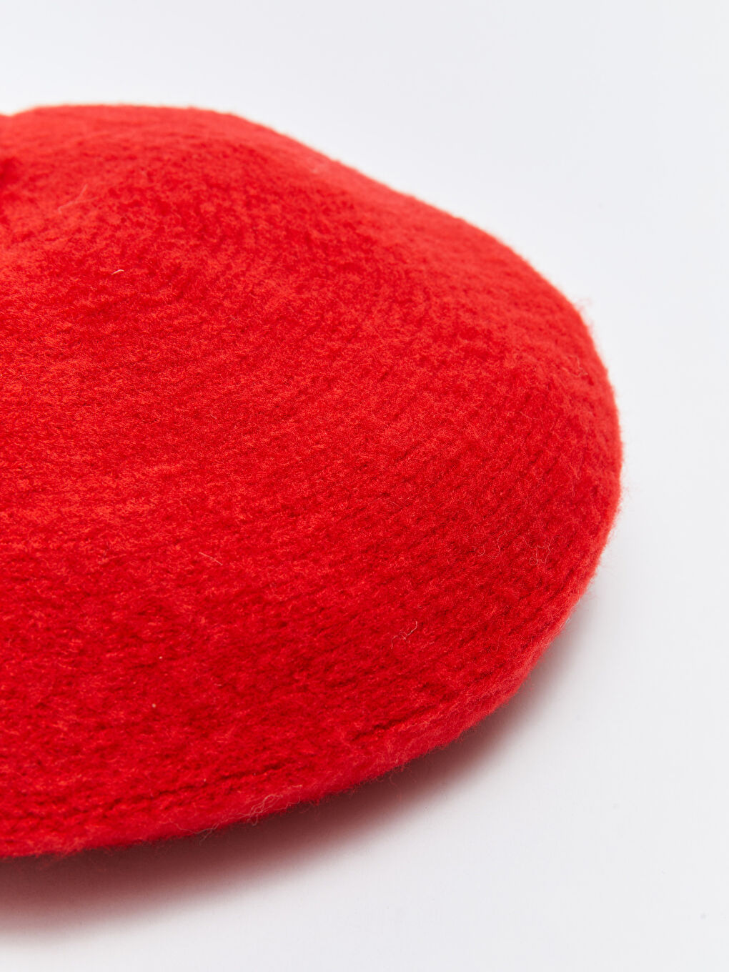 Kırmızı Kadın Düz Triko Ressam Bere-6