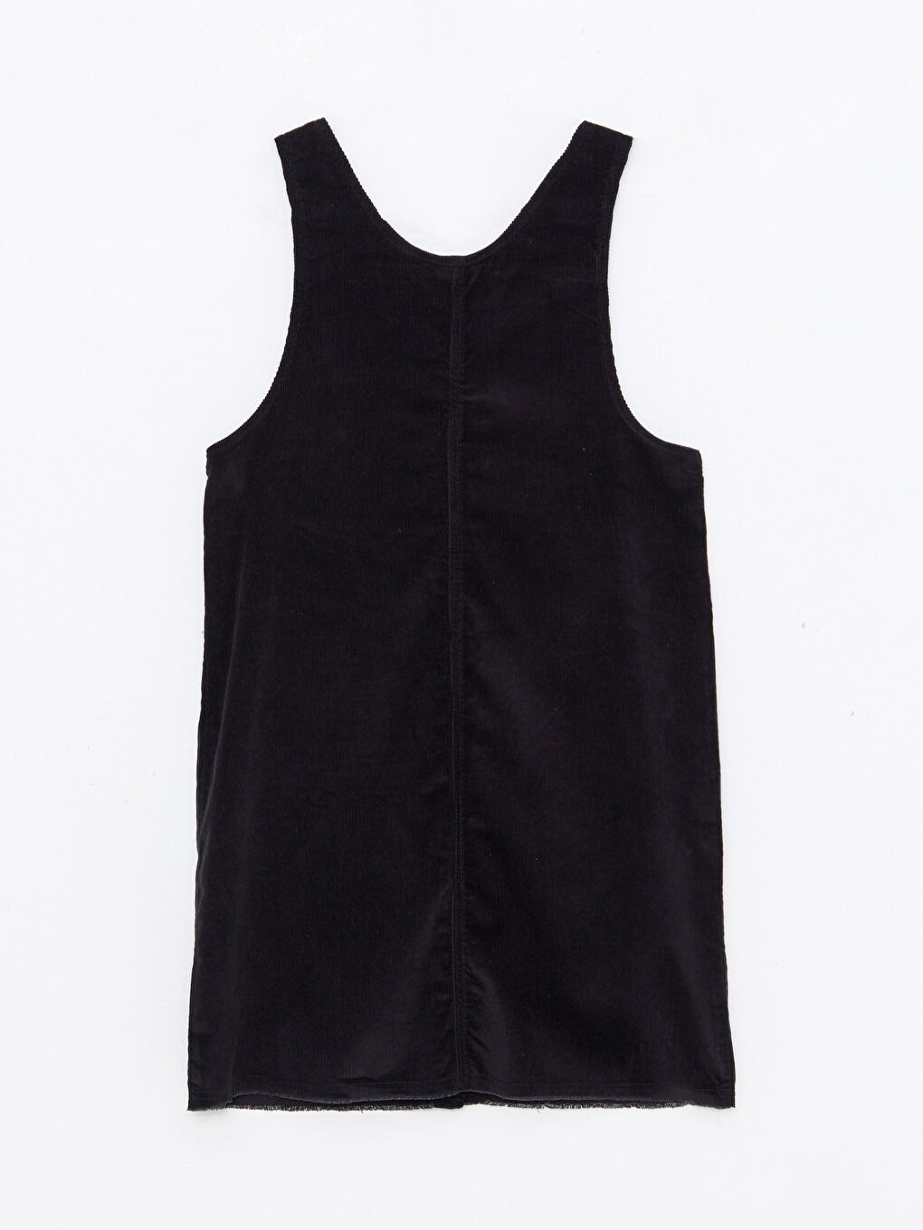 LCW Kids Square Neck Basic Strappy Girl Velvet Bib and Brace Dress -W24203Z4-CVL