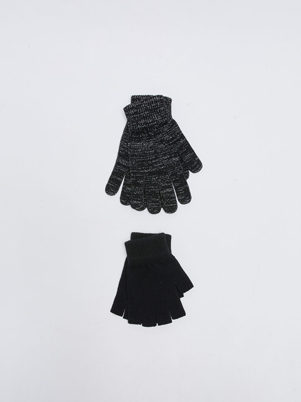 LCW ACCESSORIES Fingered And Fingerless Women's Knitwear Gloves 2 Pack -W24215Z8-HEG