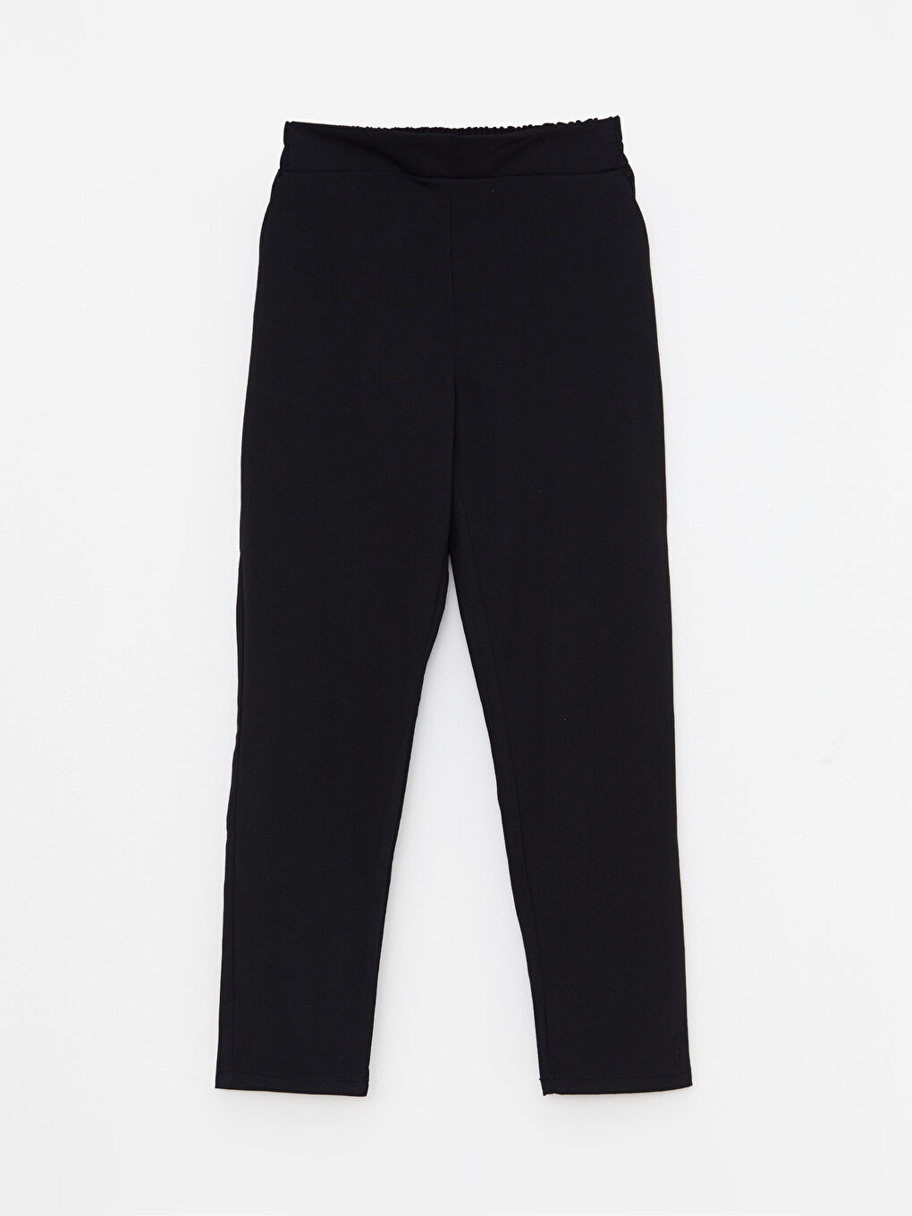 Women's Elastic Waist Relaxed Fit Regular Trousers-5