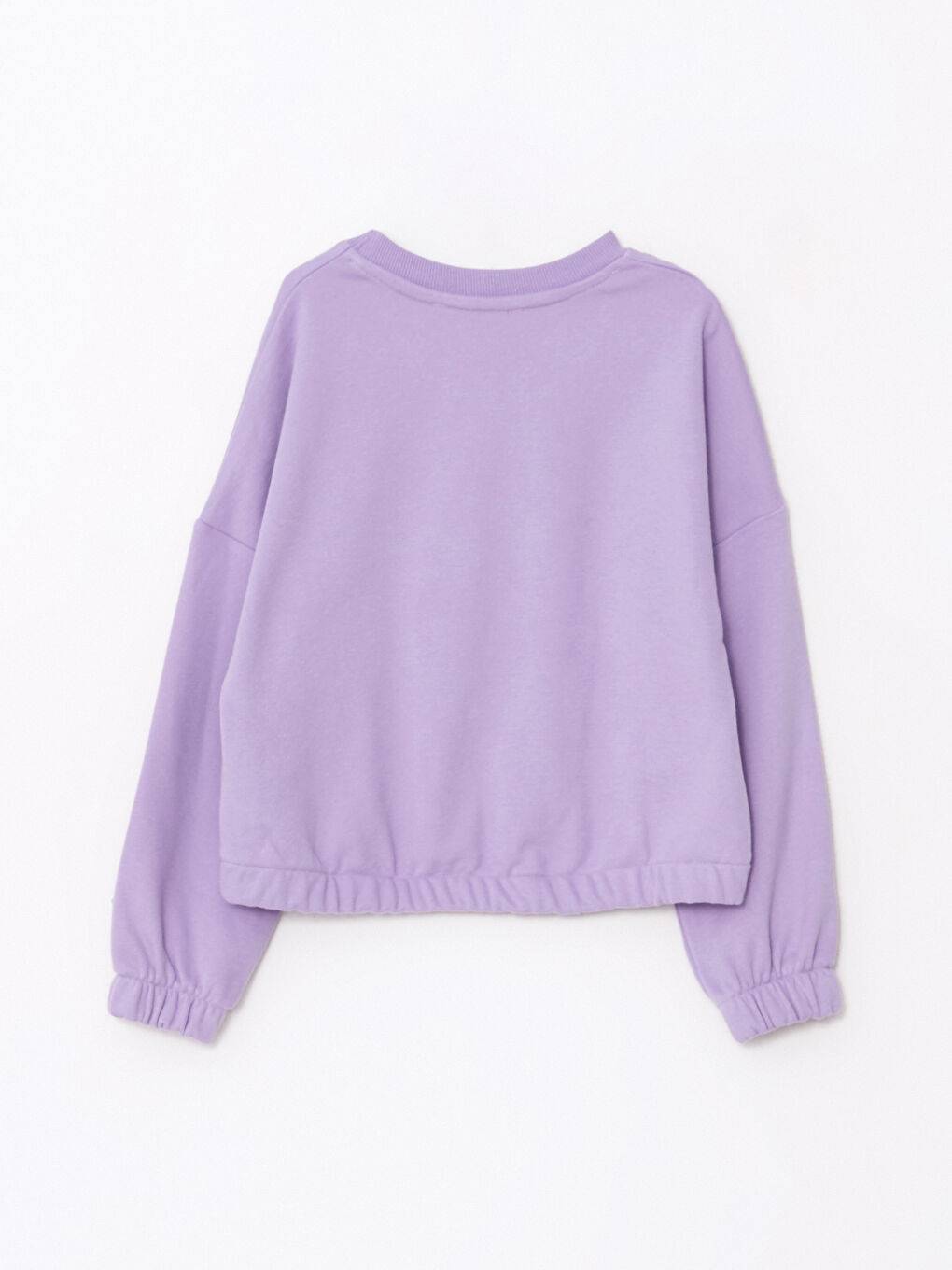 LCW Kids Crew Neck Printed Long Sleeve Girls' Sweatshirt -W24287Z4-GG9