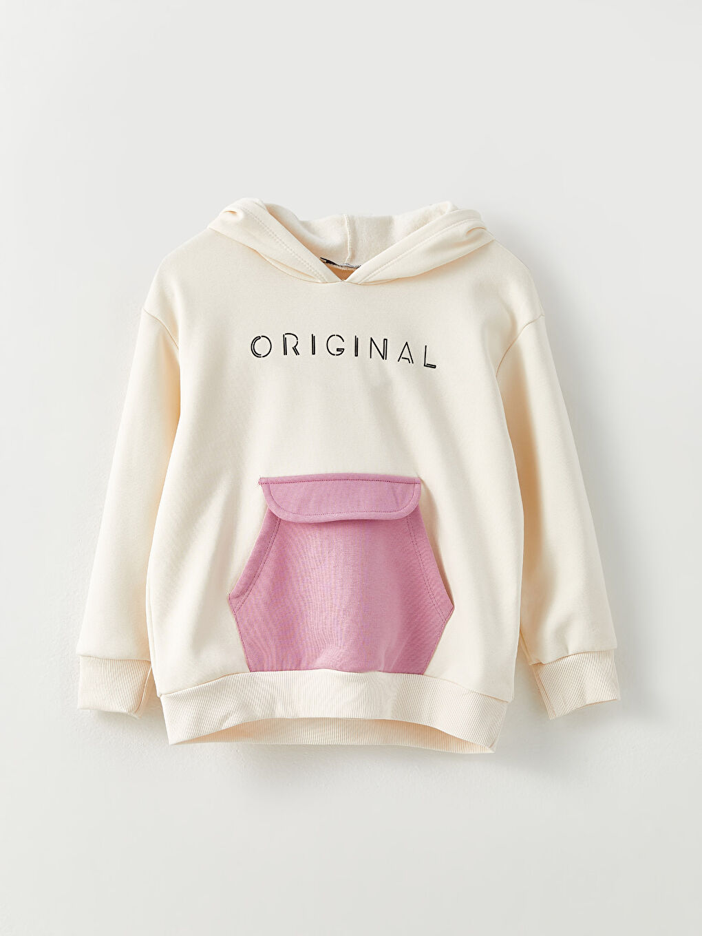 Hooded Printed Long Sleeve Girls' Sweatshirt