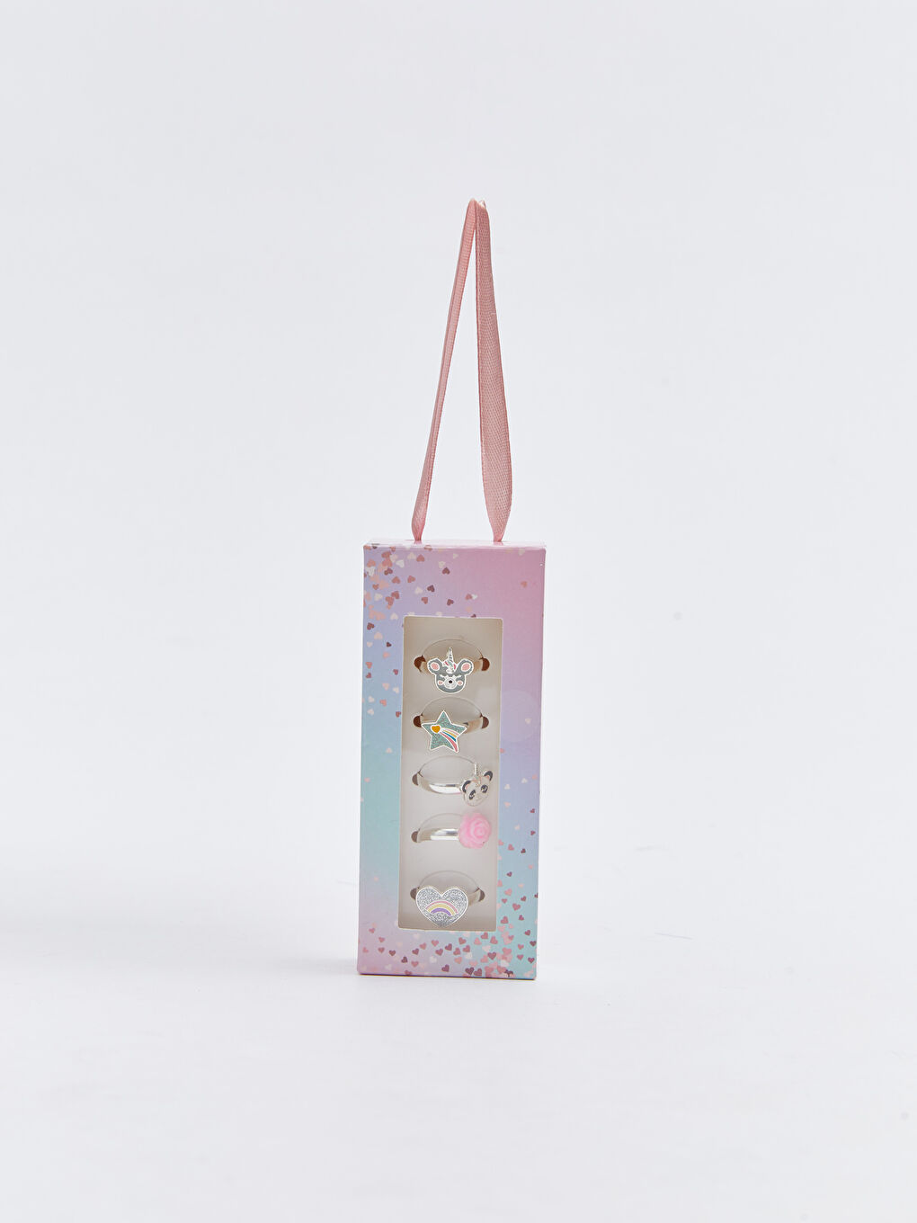 Karışık Figürlü Kız Çocuk Yüzük 5'li