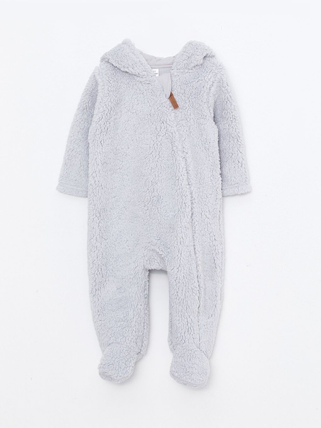 Combinaison en peluche à manches longues pour bébé garçon avec capuche