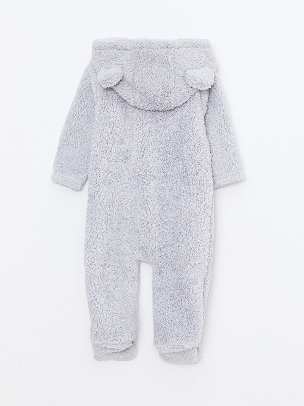 Combinaison en peluche à manches longues pour bébé garçon avec capuche-1