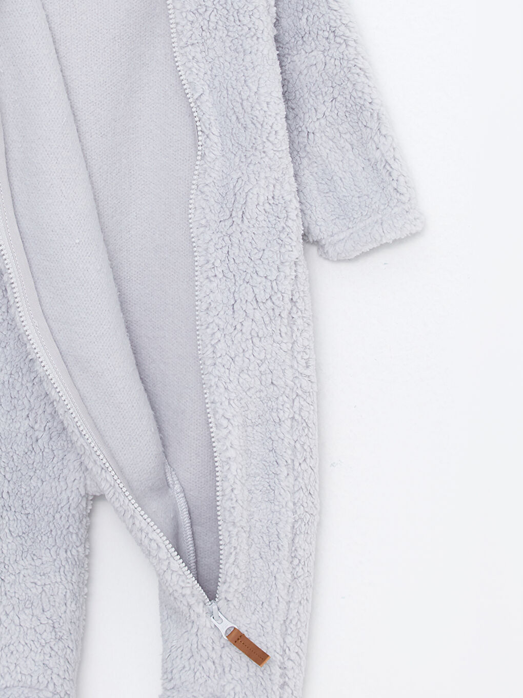 Combinaison en peluche à manches longues pour bébé garçon avec capuche-2