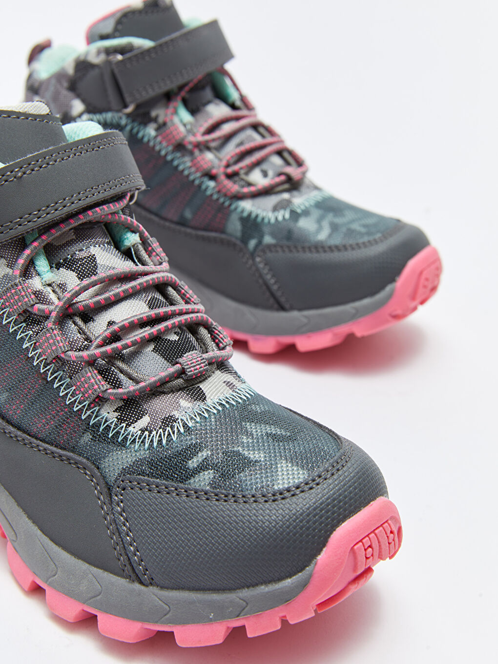 Lace-Up and Velcro Girls' Trekking Boots-2