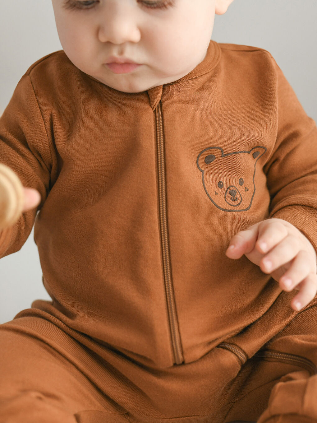Crew Neck Long Sleeve Printed Baby Boys Jumpsuit 2 Pack-3