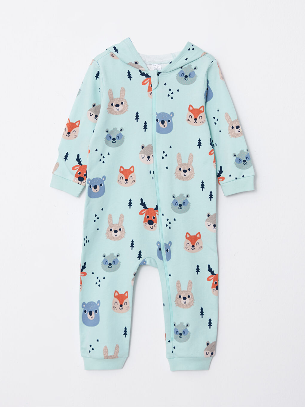 Hooded Long Sleeve Printed Baby Boy Jumpsuit