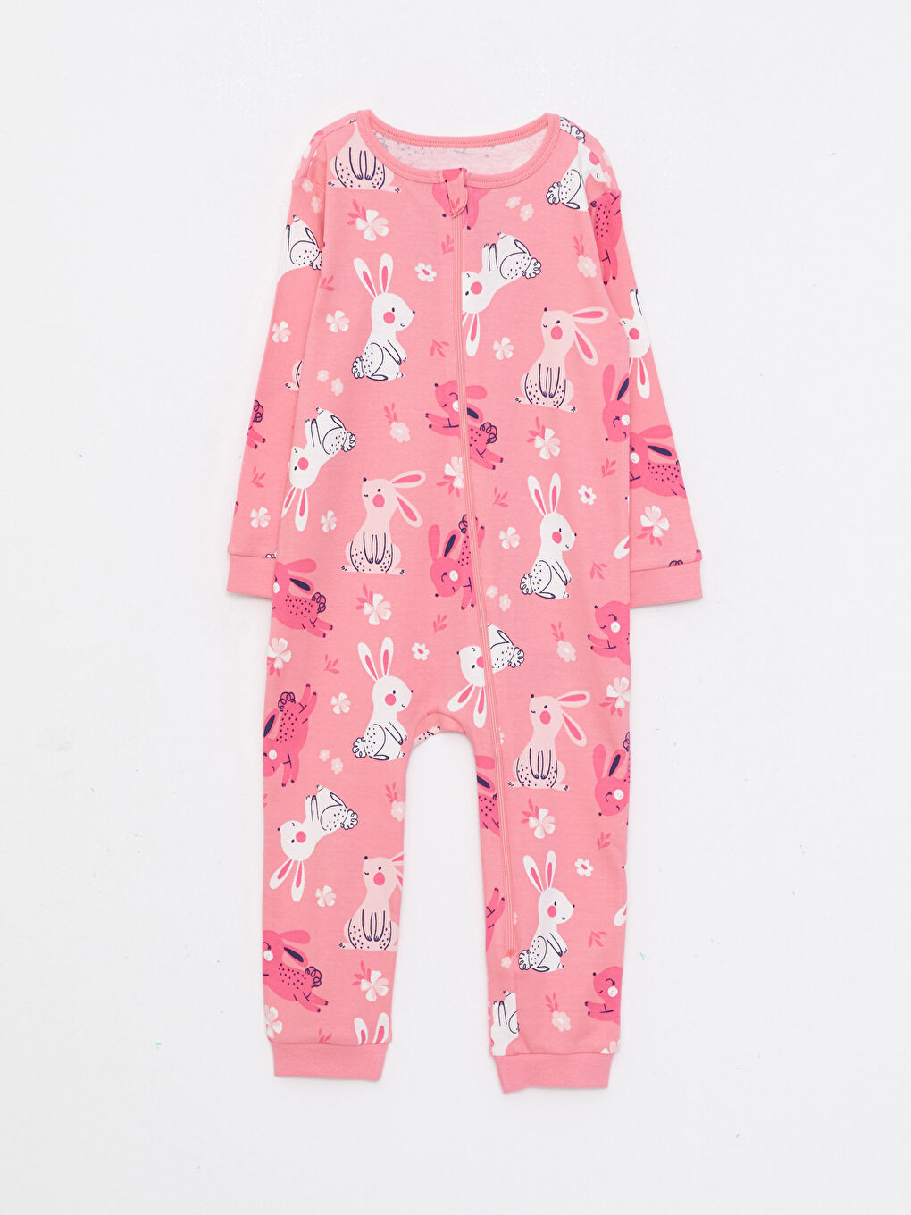 Crew Neck Long Sleeve Printed Baby Girls Jumpsuit 2 Pack-5