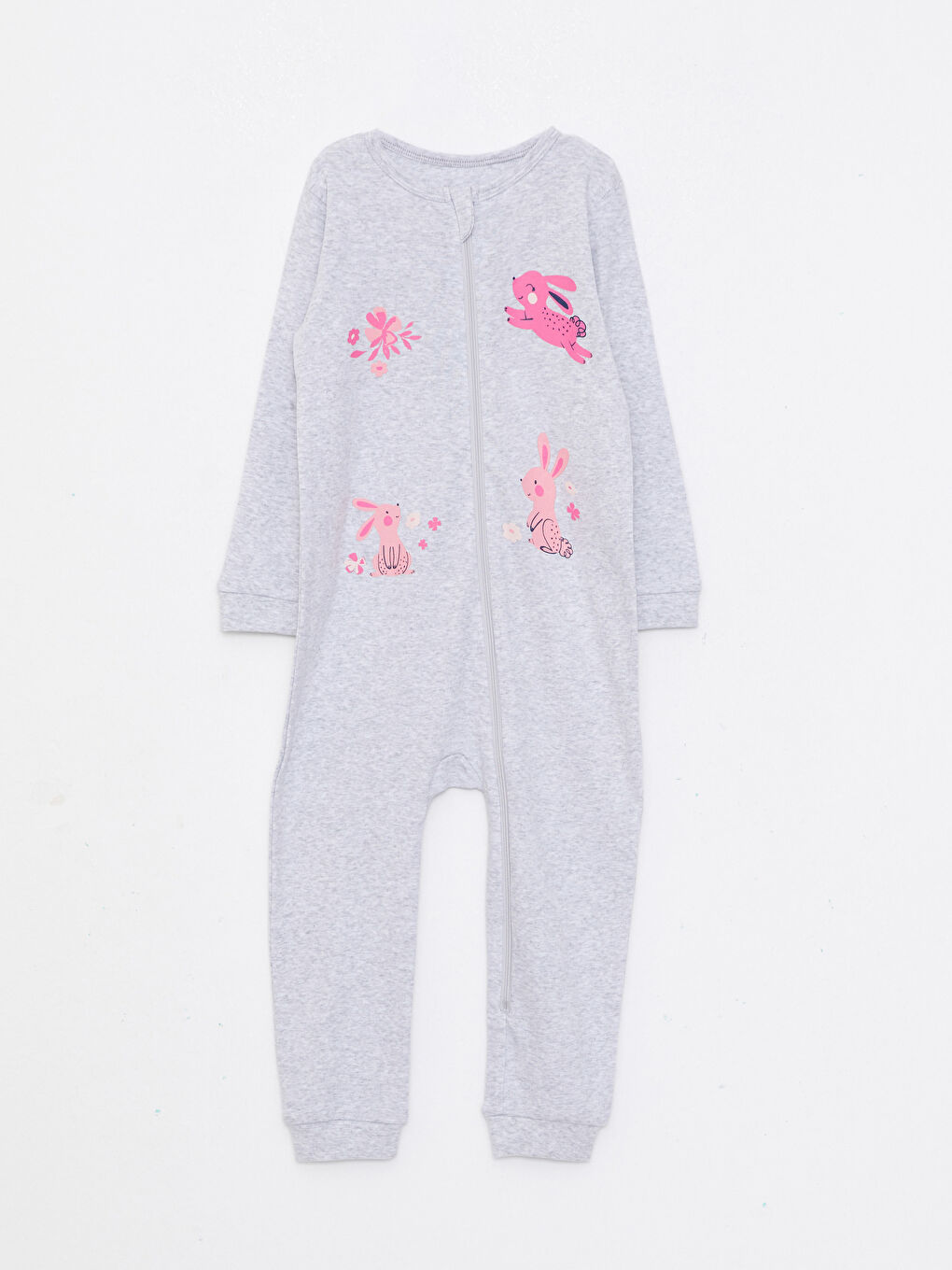 Crew Neck Long Sleeve Printed Baby Girls Jumpsuit 2 Pack-6