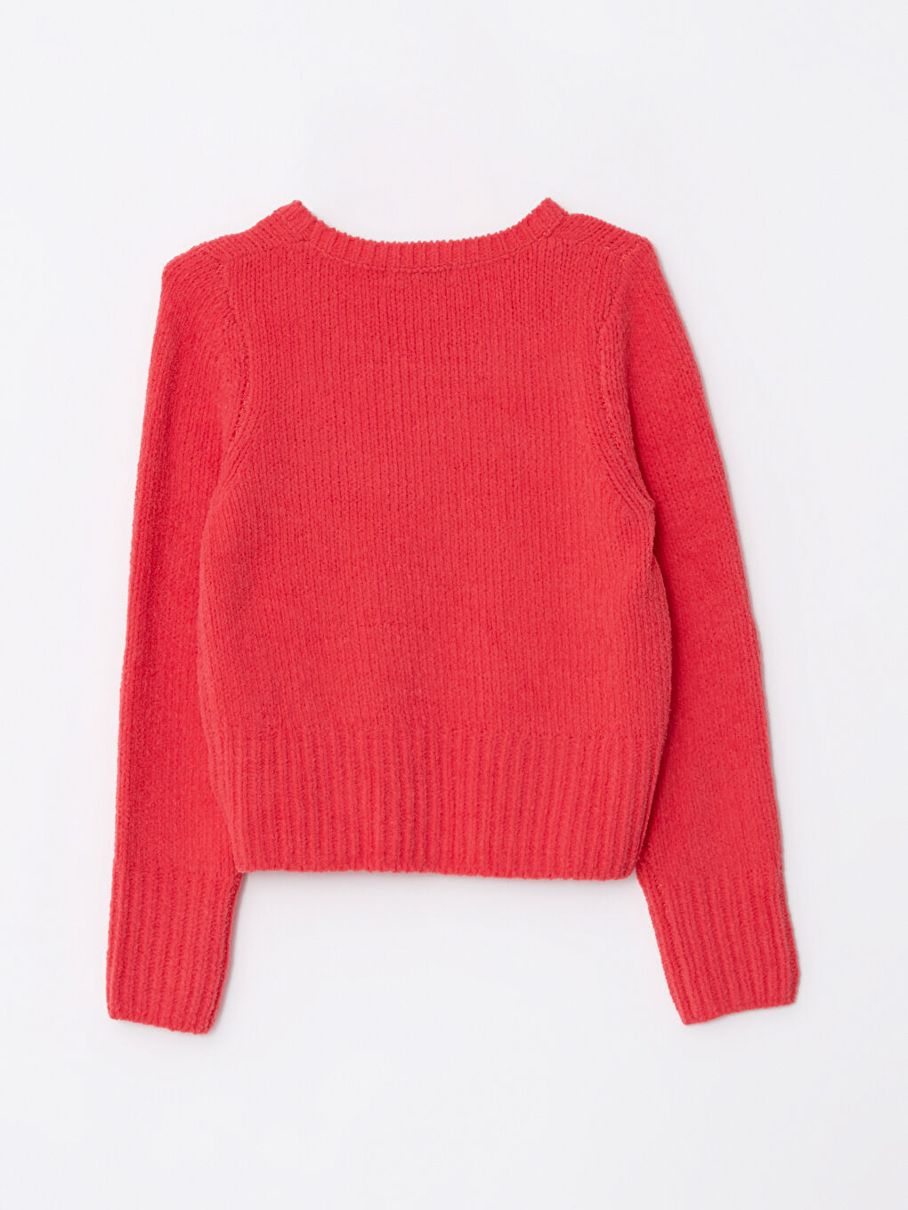 Crew Neck Plain Long Sleeve Women's Knitwear Sweater-6