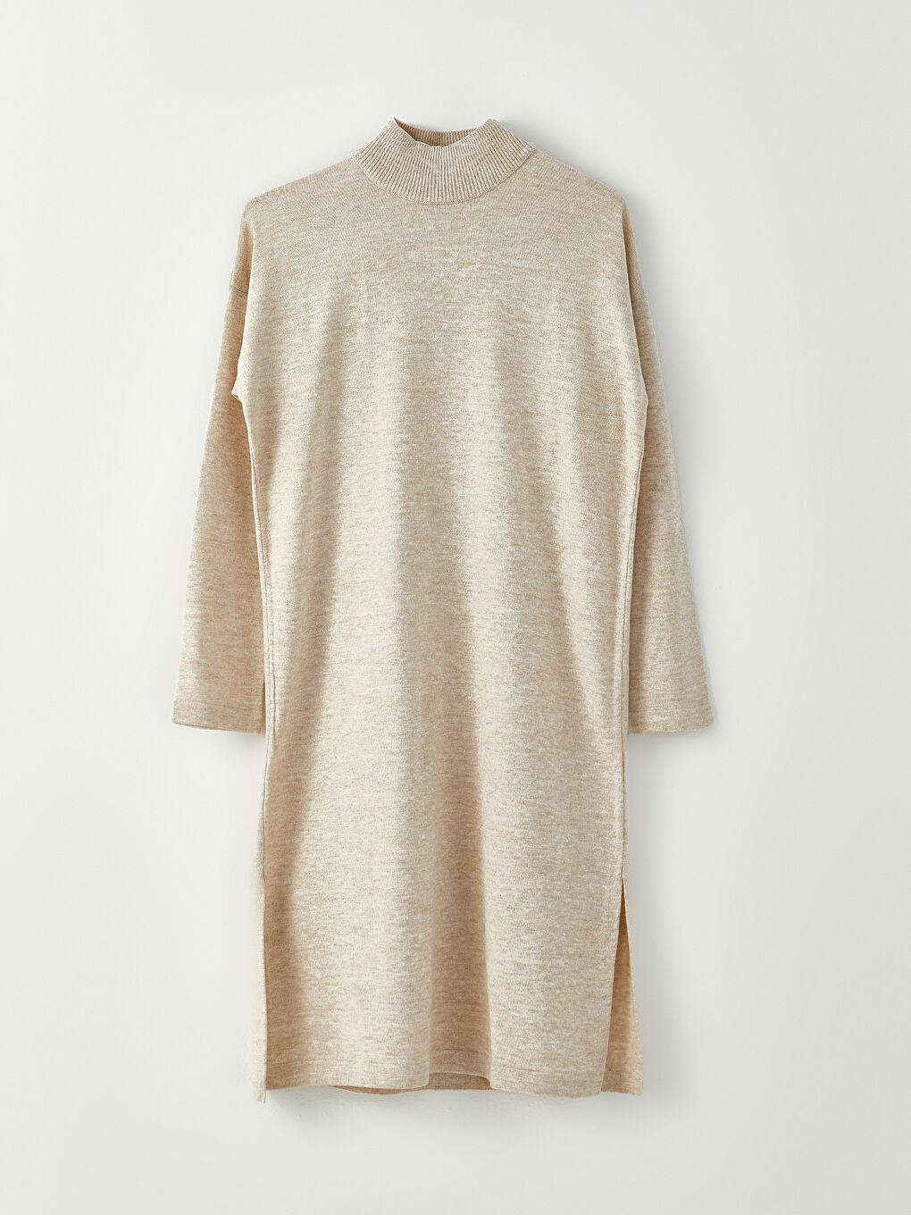 Funnel Neck Women's Knitwear Tunic-5