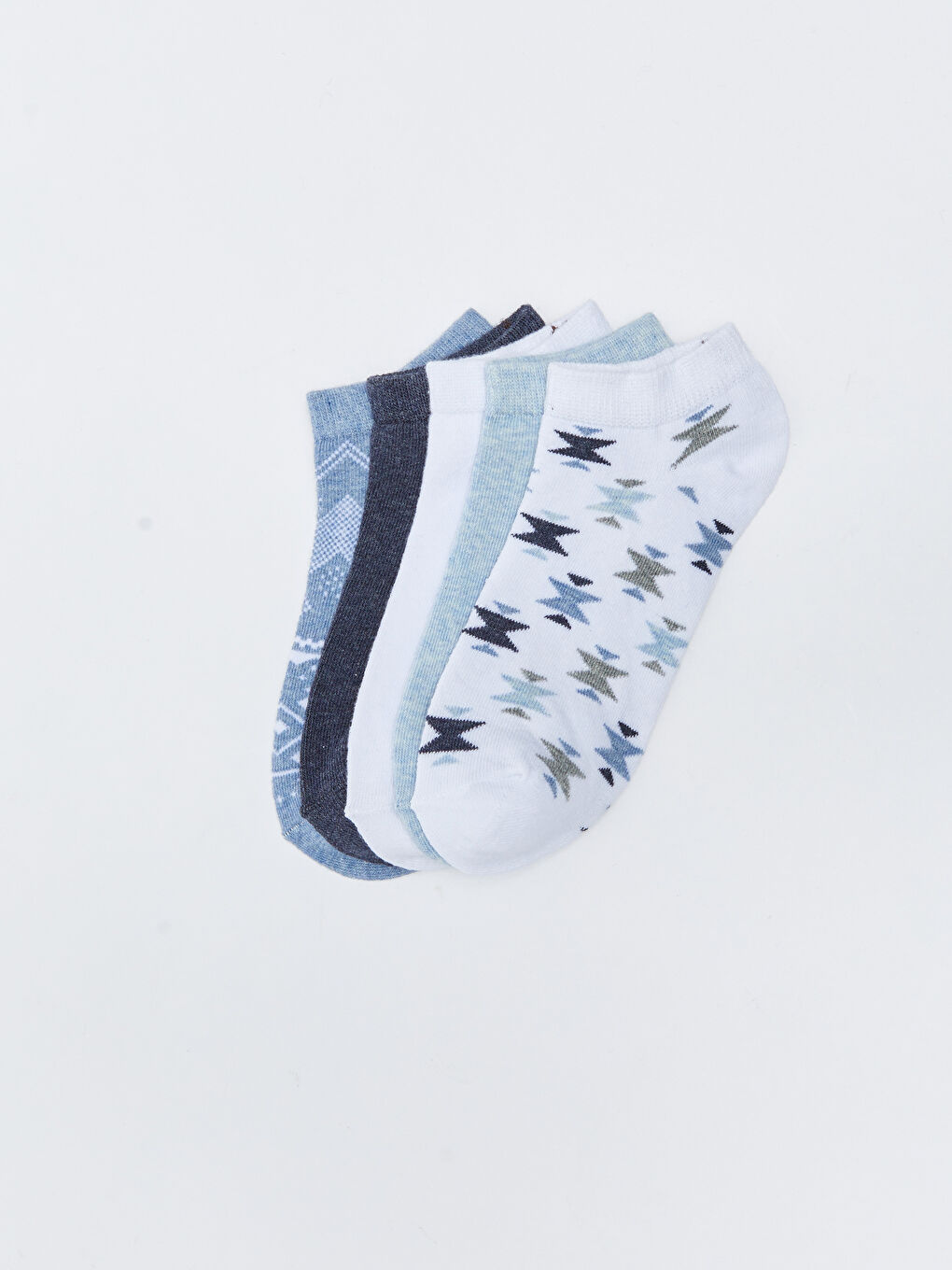 LCW DREAM Gemusterte Sneaker-Socken für Damen 5er-Pack -W24389Z8-FFB