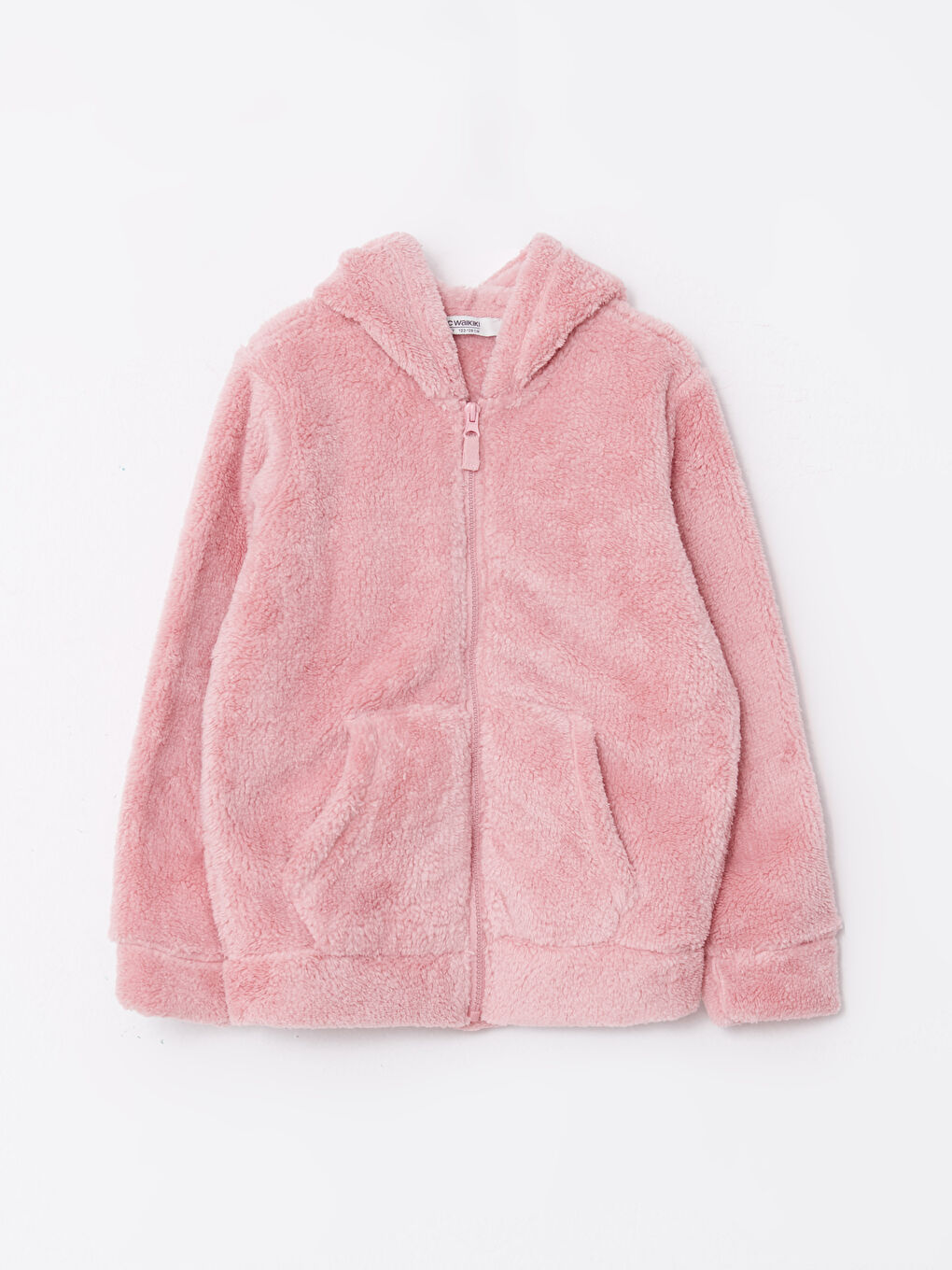 Толстовка на молнии с капюшоном, базовая, с длинным рукавом, плюшевая, для девочек
