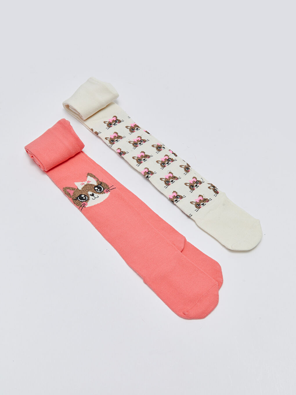 Patterned Girls' Tights 2 Pack