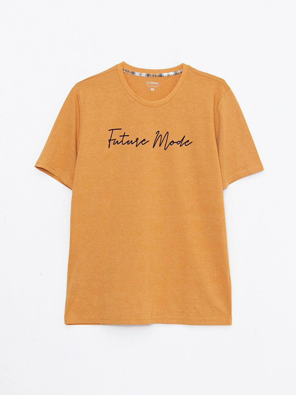 Sarı Standart Kalıp Ekose Erkek Pijama Takımı-5