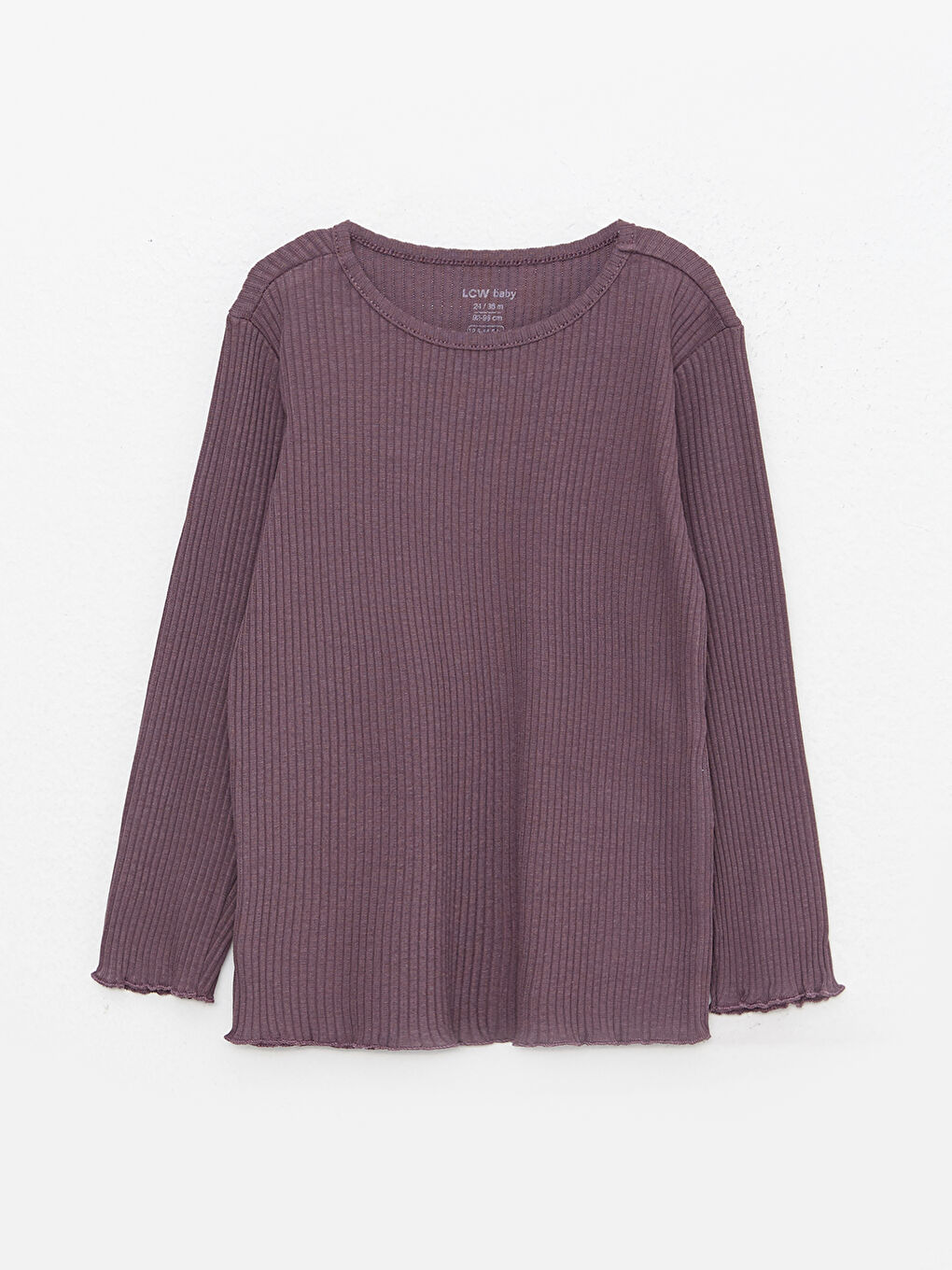 Crew Neck Long Sleeve Basic Baby Girls' Pyjama Set-1