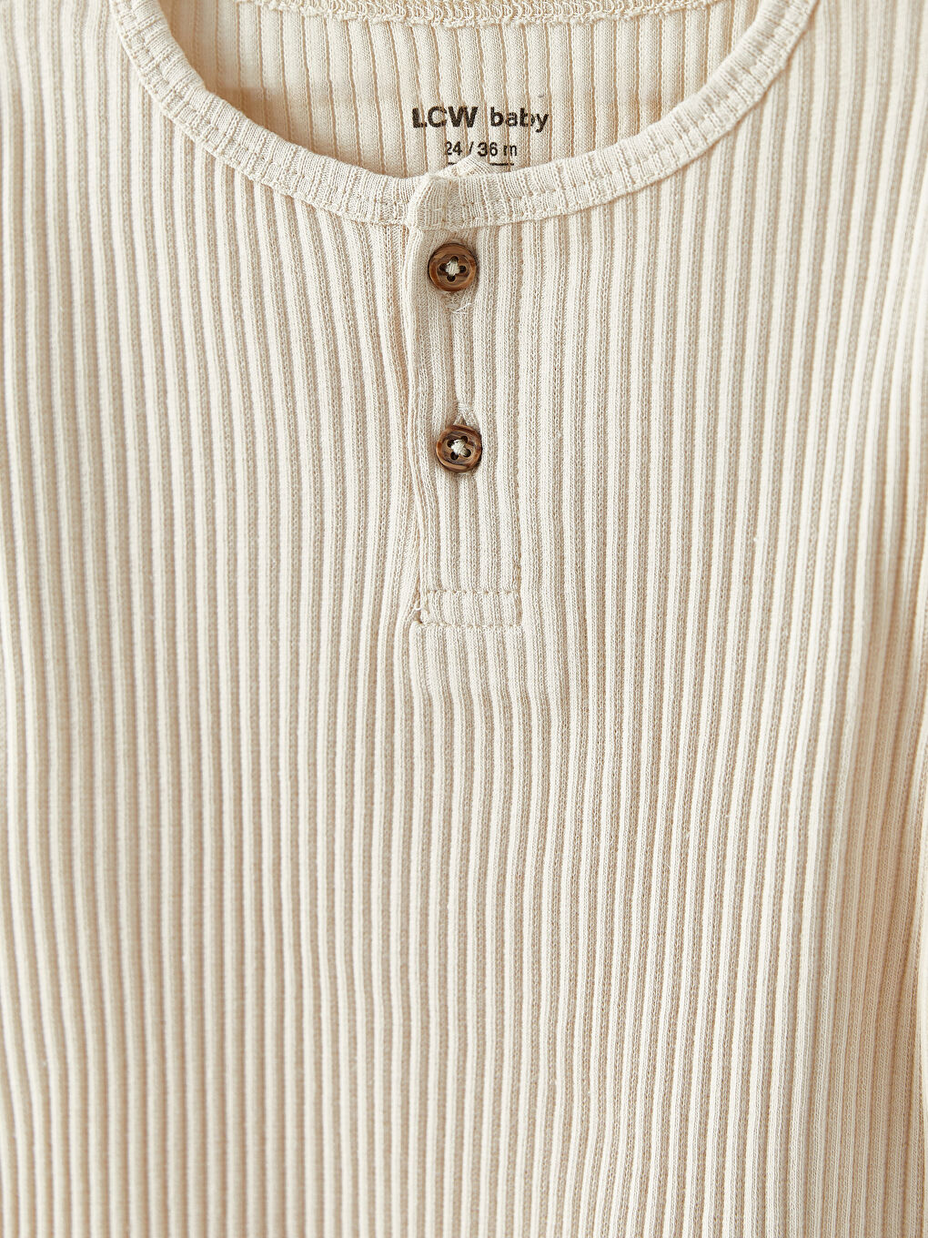 طقم بيجامة للبنات الصغيرات بياقة دائرية وكم طويل سادة-2