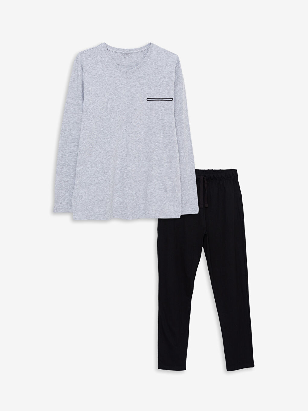 طقم بيجامة رجالي بقصة عادية-5