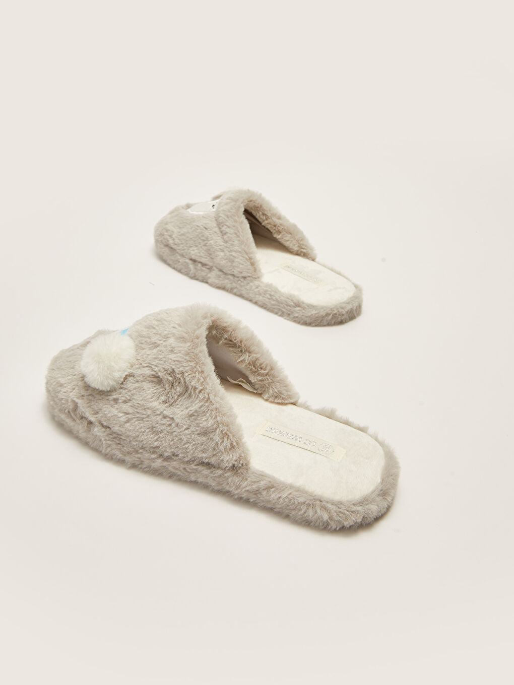 Embroidery Detailed Plush Women's Home Slippers-4