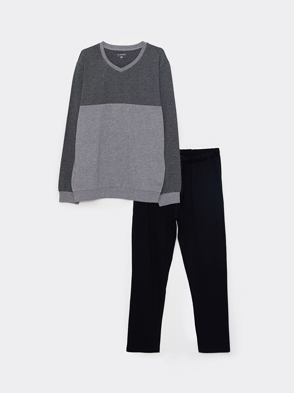 Siyah Standart Kalıp Erkek Pijama Takımı-5