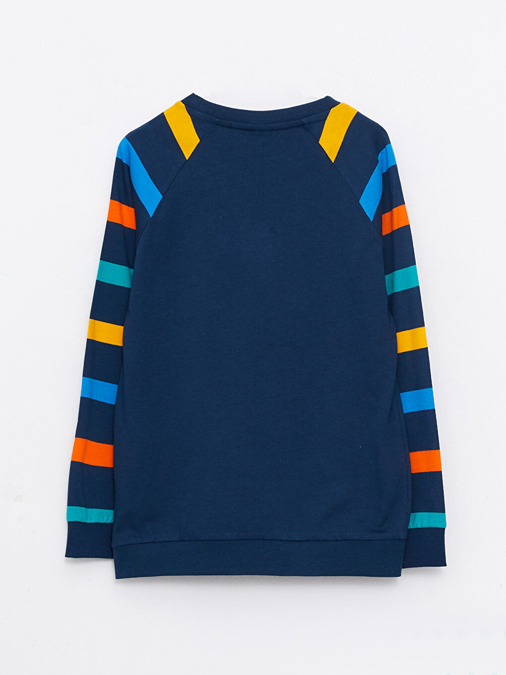 İndigo Bisiklet Yaka Çizgili Uzun Kollu Erkek Çocuk Tişört-1