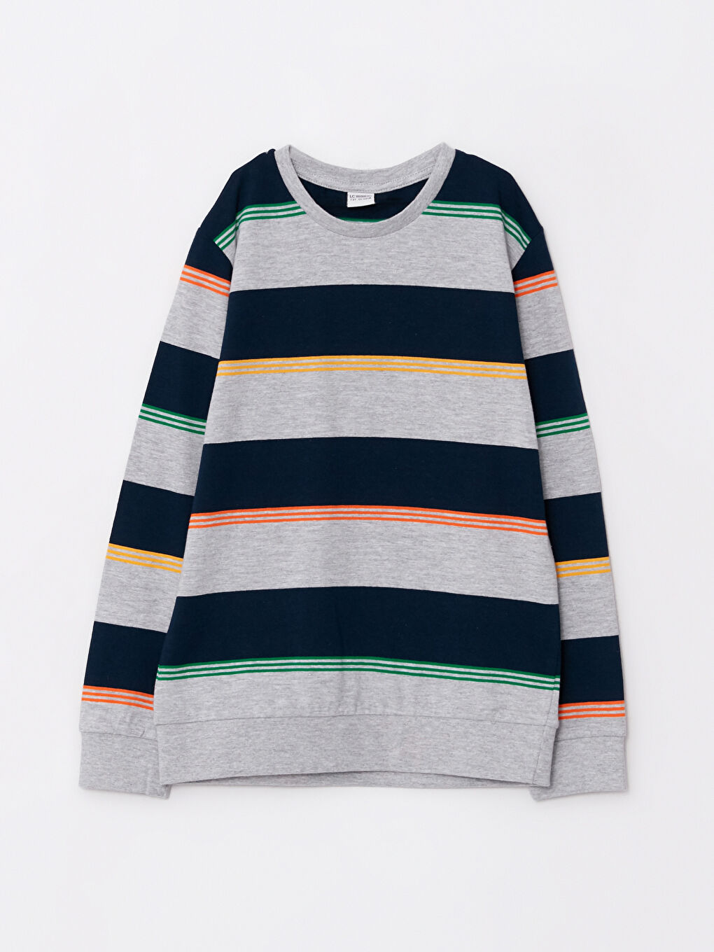 LCW Kids تيشيرت مخطط بأكمام طويلة -W24480Z4-LGS