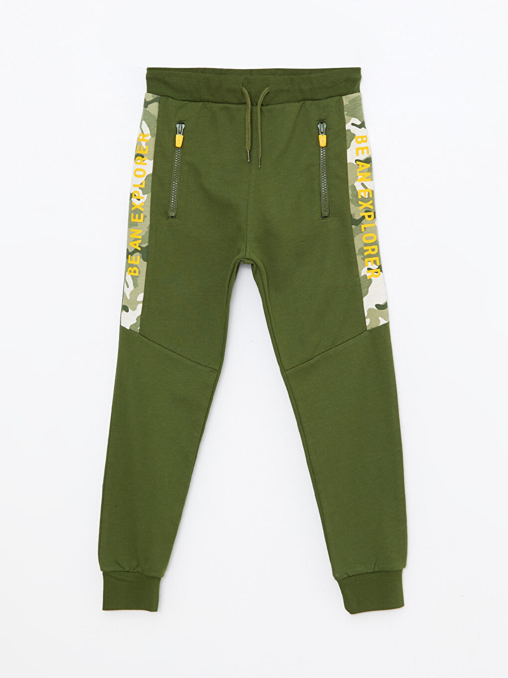 Yeşil Beli Lastikli Baskılı Erkek Çocuk Jogger Eşofman Altı-3