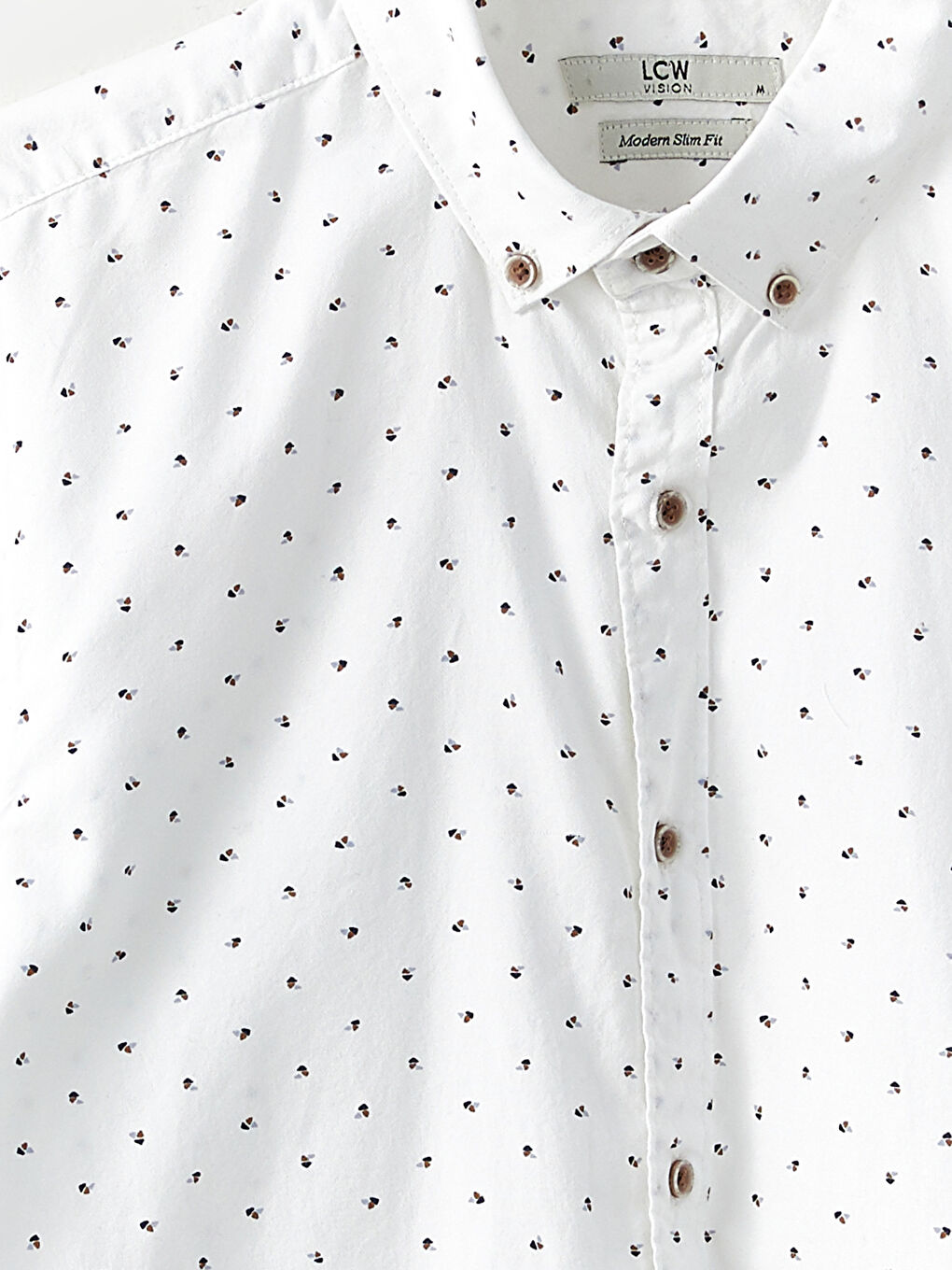 LCW Vision Slim Fit Long Sleeve Patterned Twill Men's Shirt -W24498Z8-KE8