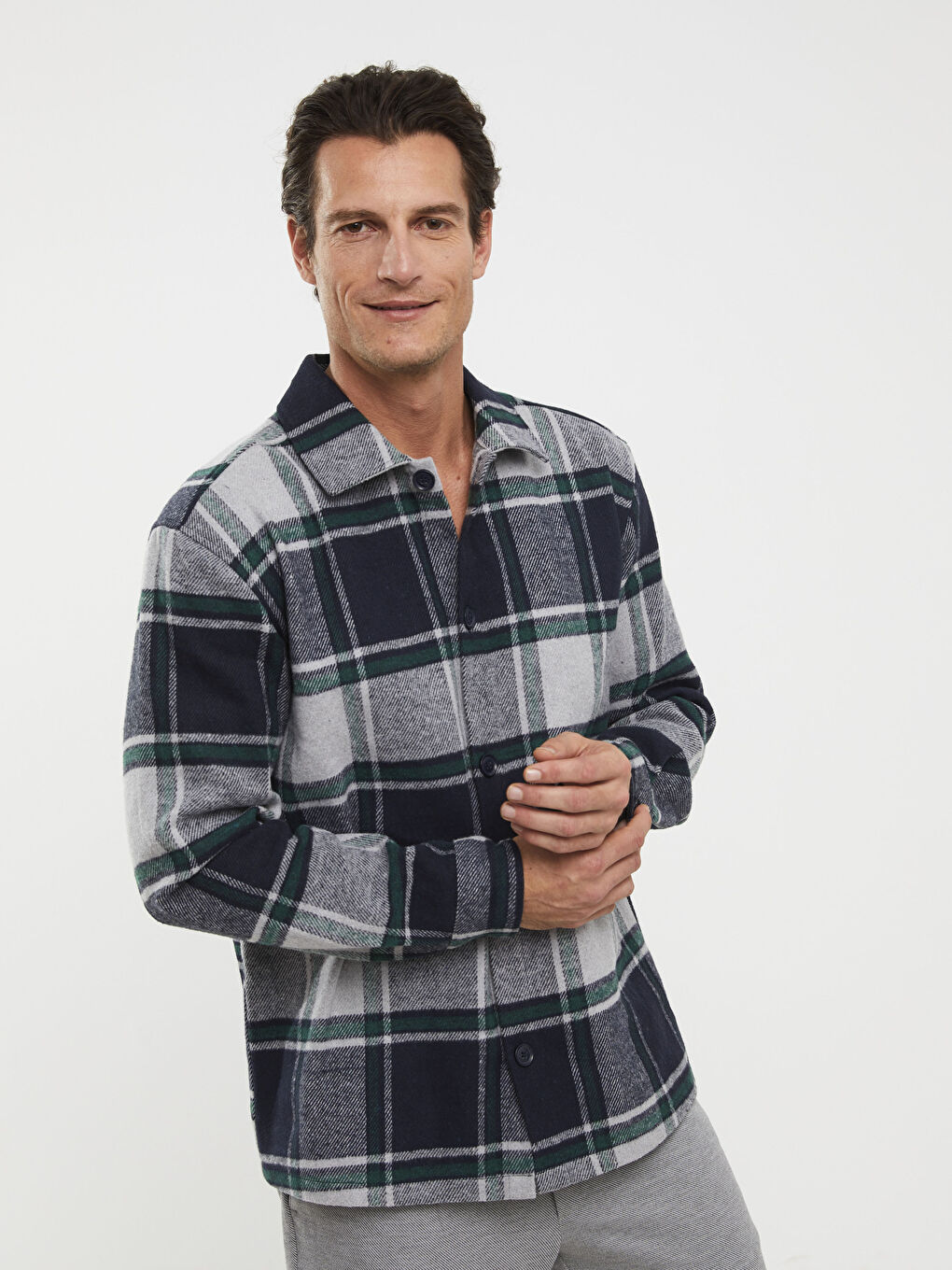 LCW Vision Relaxed Fit Long Sleeve Plaid Men's Lumberjack
