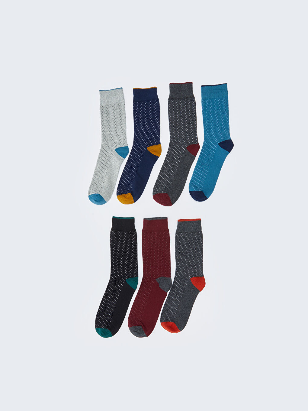Patterned Men's Ankle Socks 7 Pack-1