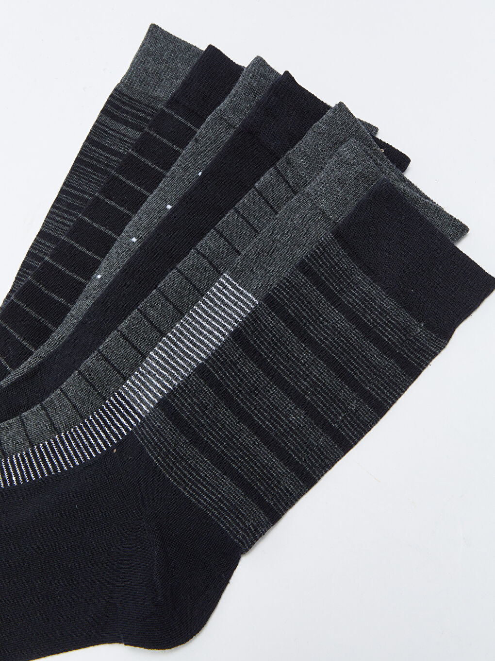 Lacivert Desenli Erkek Soket Çorap 7'li-2